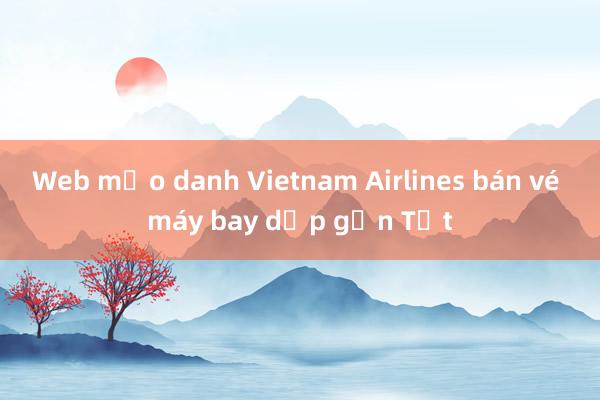 Web mạo danh Vietnam Airlines bán vé máy bay dịp gần Tết