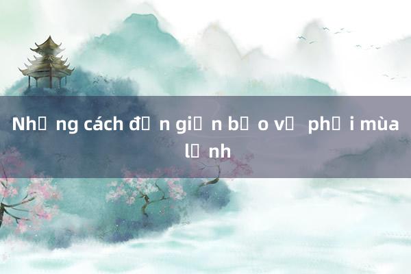 Những cách đơn giản bảo vệ phổi mùa lạnh