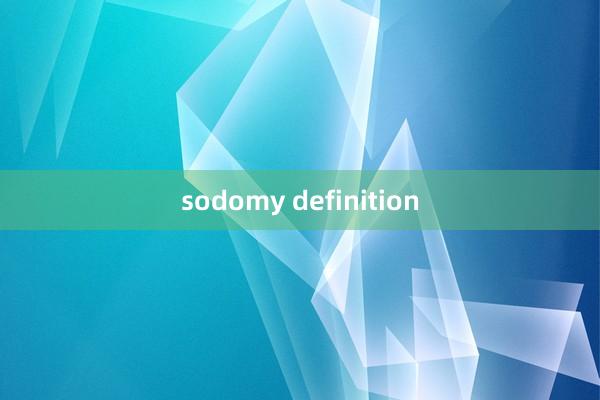 sodomy definition