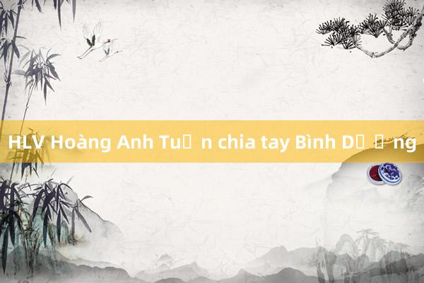 HLV Hoàng Anh Tuấn chia tay Bình Dương