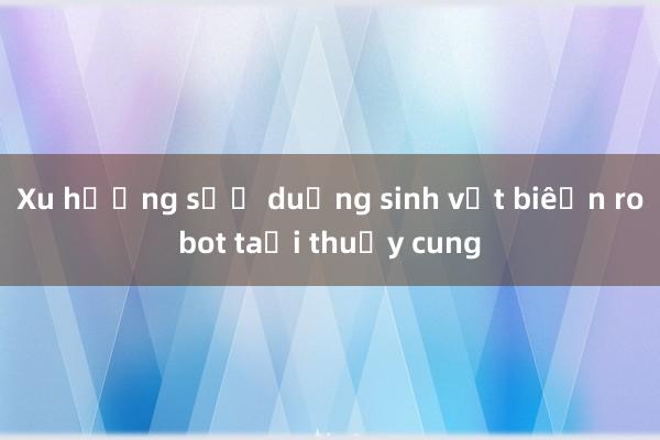 Xu hướng sử dụng sinh vật biển robot tại thủy cung