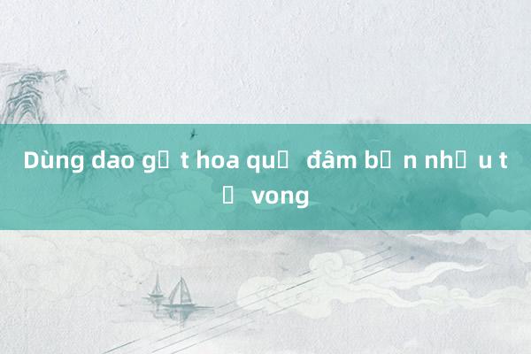 Dùng dao gọt hoa quả đâm bạn nhậu tử vong