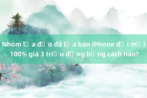 Nhóm lừa đảo đã lừa bán iPhone đời mới 100% giá 3 triệu đồng bằng cách nào?